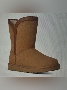 Uggs Classic Short Lunara Cozy Boot - Chestnut Brown Brand New